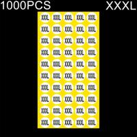 1000 stuks ronde vorm grootte Sticker kleren groottelabel grootte: XXXL
