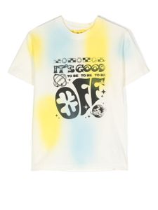 Off-White Kids t-shirt en coton à imprimé graphique - Jaune