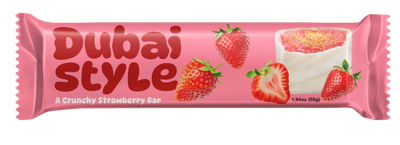 Dubai Choco Dubai Style Crunchy Strawberry Bar
