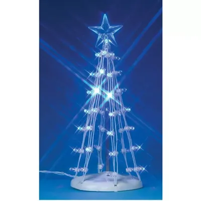 Lemax lighted silhouette tree blue verlichte boom 2007