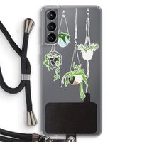 Hang In There: Samsung Galaxy S21 Transparant Hoesje met koord