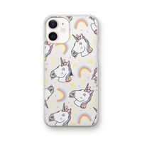 Rainbow Unicorn: iPhone 12 Transparant Hoesje