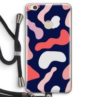 Memphis Shapes Pink: Huawei Ascend P8 Lite (2017) Transparant Hoesje met koord