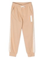 Emporio Armani Kids pantalon en coton à patch logo - Marron - thumbnail