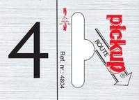 Route alulook 25 x 44 mm Sticker pick up cijfer 4 Pickup - Pickup