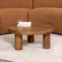 LABEL51 Ronde Salontafel 'Elly' Mangohout, 70cm, kleur Naturel