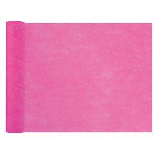 Tafelloper op rol - fuchsia roze - 30 cm x 10 m - non woven polyester