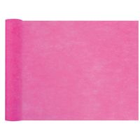 Tafelloper op rol - fuchsia roze - 30 cm x 10 m - non woven polyester - thumbnail