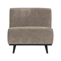 BePureHome Bank 'Statement' 1-zits Element, Rib, kleur Clay