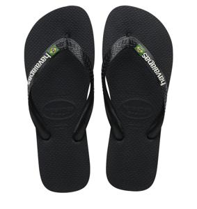 Havaianas Havaianas - Brasil Logo zwart Zwart Rubber Teenslippers Unisex