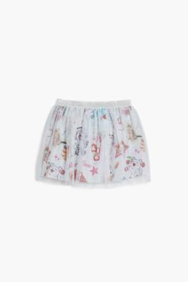Tule minirok met katten - WHITE - 13/14