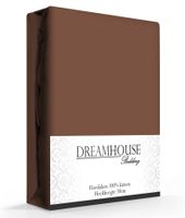 Dreamhouse Hoeslaken Katoen Bruin-120 x 200 cm