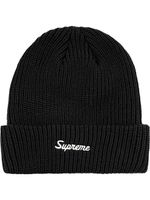 Supreme bonnet en maille nervurée - Noir