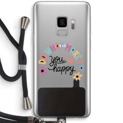 Happy days: Samsung Galaxy S9 Transparant Hoesje met koord