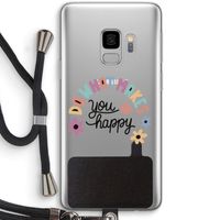 Happy days: Samsung Galaxy S9 Transparant Hoesje met koord