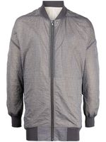 Rick Owens veste bomber zippée à motif grille - Gris