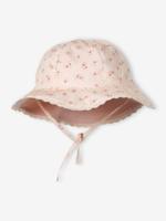 Zonnehoed met bloemenprint voor babymeisjes lichtroze