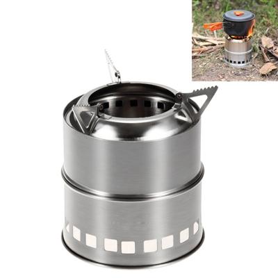 Buiten Camping Mini RVS houtgestookte kachel solide alcohol kachel voor het verwarmen van de picknick