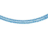 Feestslinger - wit/blauw - 4 meter - papier - Oktoberfest - Beieren - versiering - slinger