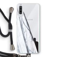 Gestreepte marmer: Samsung Galaxy A70 Transparant Hoesje met koord Gestreepte marmer: Samsung Galaxy A70 Transparant Hoesje met koord