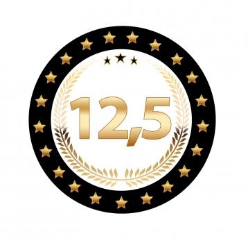 Bierviltjes 12,5 - 100x stuks - zwart/goud - luxe - verjaardag/jubilea - feestartikelen