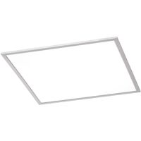 LED Plafondlamp - Plafondverlichting - Trion Povino - 31W - Warm Wit 3000K - Dimbaar - Vierkant - Mat Nikkel - Aluminium