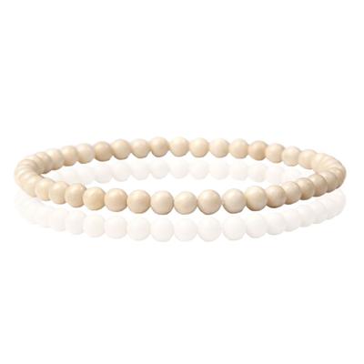 Memphis Natuursteen Armband - 4mm Fossil