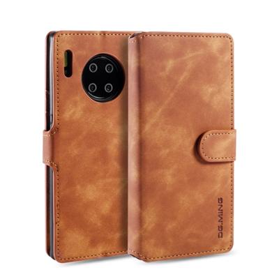 Voor Huawei mate 30 Pro DG. MING retro olie kant horizontale flip case met houder & kaartsleuven & portemonnee (bruin)
