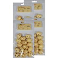 Gevlekte kwarteleieren - 60x - 4 cm - kunststof - Paasversiering - decoratie eieren