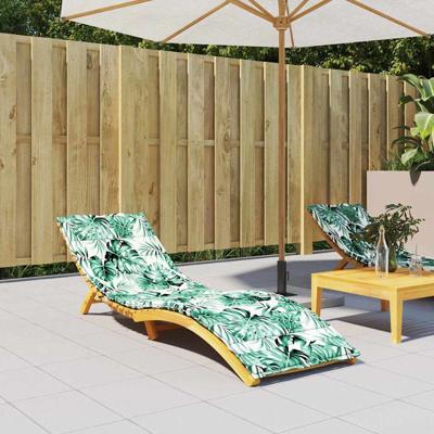 Zon Loungerkussen Bloemen Groen 200 x 70 x 4 cm Oxford stof