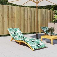 Zon Loungerkussen Bloemen Groen 200 x 70 x 4 cm Oxford stof Zon Loungerkussen Bloemen Groen 200 x 70 x 4 cm Oxford stof