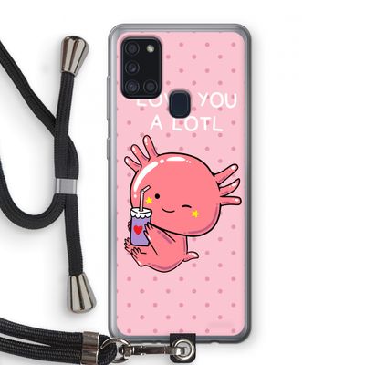 Love You A Lotl: Samsung Galaxy A21s Transparant Hoesje met koord