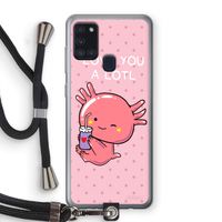 Love You A Lotl: Samsung Galaxy A21s Transparant Hoesje met koord
