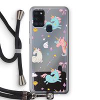 Fantasiewereld: Samsung Galaxy A21s Transparant Hoesje met koord