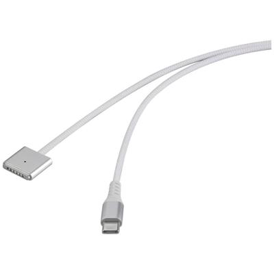 Renkforce RF-6437916 USB-laadkabel USB-C, Magsafe 3 2.00 m Wit Magnetische stekker