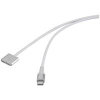 Renkforce RF-6437916 USB-laadkabel USB-C, Magsafe 3 2.00 m Wit Magnetische stekker