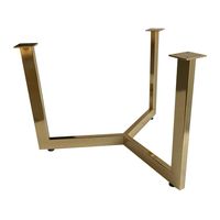 Goudkleurig salontafel onderstel hoogte 43 cm en diameter 59 cm (40 x 20 mm) - thumbnail