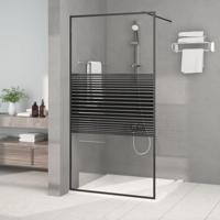 VidaXL Inloopdouchewand 100x195 cm transparant esg-glas zwart