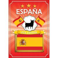 Poster Viva Spanje - landenvlag thema versiering - Spaanse feestartikelen - 59 x 42 cm - versiering