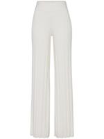 Gebreide broek Wide Fit Van Laura Biagiotti Roma beige