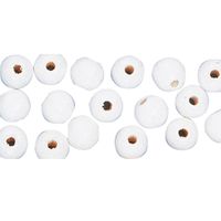 Armbandjes rijgen 104 witte kralen 10 mm - Hobbykralen - thumbnail
