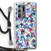 Hibiscus Flowers: Huawei P40 Pro Plus Transparant Hoesje met koord