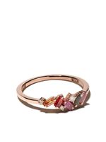 Suzanne Kalan bague Rainbow Fireworks en or rose 18ct ornée de saphir et diamant - thumbnail