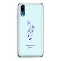 Bloom with grace: Huawei P20 Transparant Hoesje