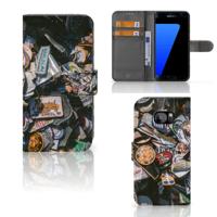 Samsung Galaxy S7 Edge | Telefoonhoesje met foto | Badges | Portemonnee hoesje