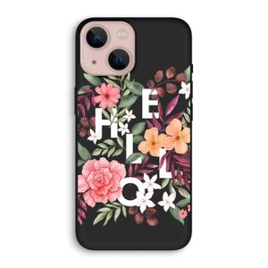 Hello in flowers: iPhone 13 mini Biologisch afbreekbaar hoesje