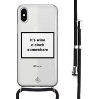 iPhone X/XS hoesje met koord - Wine o'clock