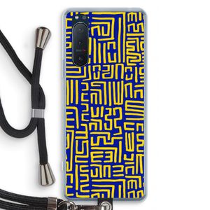 Majorelle Blue Print: Sony Xperia 5 II Transparant Hoesje met koord
