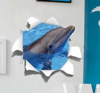 Muurdecoratie stickers Lachende dolfijn - thumbnail