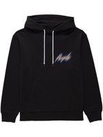 Purple Brand logo-print cotton hoodie - Noir